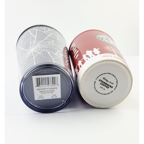 2 Starbucks Coffee Cups 1 Glow in the Dark Tumbler - Size 16 OZ - Picture 8 of 9